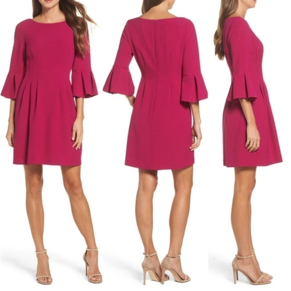ELIZA J Bell Sleeve Fit &
Flare Dressé